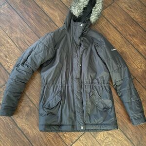 Columbia Women's Black Hooded Puffer Jacket